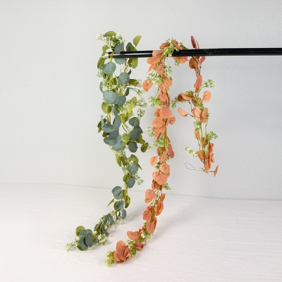 artificial plant eucalyptus garland with babysbreChristmas greenery, a holiday garland, birthday decor wedding garland