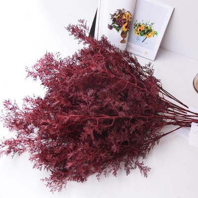 2020 burgundy artificial plant rime plastic flower for Christmas Wedding Party Home Office Table Decor Photography Prop