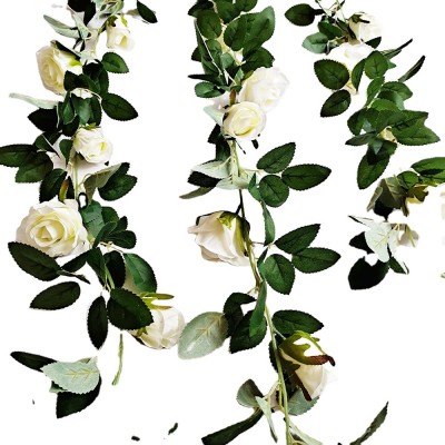 Fake Hanging Plants Rose Floral Garland for Home Wedding Arch Ceremony Wall