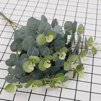 Promotion Low Price artificial Silk eucalyptus Spray Branches Silver Dollar Plant Foliage Leaves for Flower Arrangement