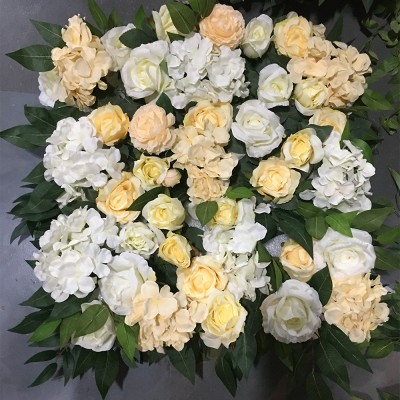 Fuyuan Customized Artificial Silk Wedding  Flower Wall Backdrop