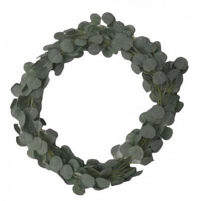 Green spring wreath eucalyptus leaf wreath artifical garland especially garlands door wreath party wedding decoration