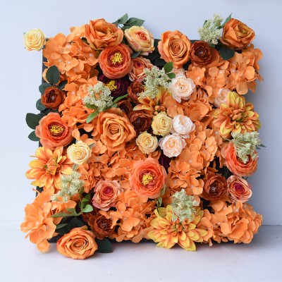 Flower Backdrop Orange Flower Wall Decoration for Holiday Party Backdrop for Bridal Shower Wedding Birthday