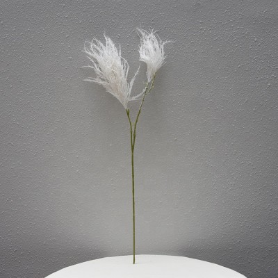 Fuyuan factory direct 2020 white plastic flower artificial pampas grass for wedding decoration shooting photographic prop