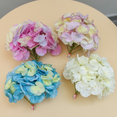 Decorative artificial silk hydrangea flower head wedding decoration flower