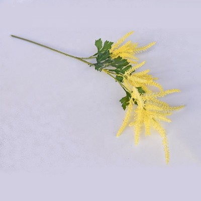 Top seller 2019 yellow Astilbe artificial flower for floral designer Christmas party decoration shopping mall ornamental