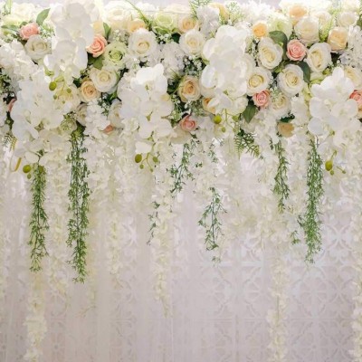 Fuyuan Simulation  top quality 1.7 meter White wisteria wedding floral decorating