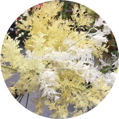 FUYUANJ artificial silk rime outdoor flowers light yellow color one stem flocked cedar picks cedar pine picks occasions decor