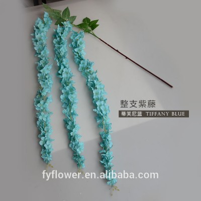 301030800  factory direct wholesale cheap wedding decorating tiffany blue wisteria flower artificial hanging  wisteria