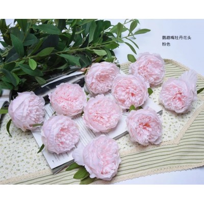 Artificial small white silk cloth parrot peony flower ball for wedding wall or home decoration