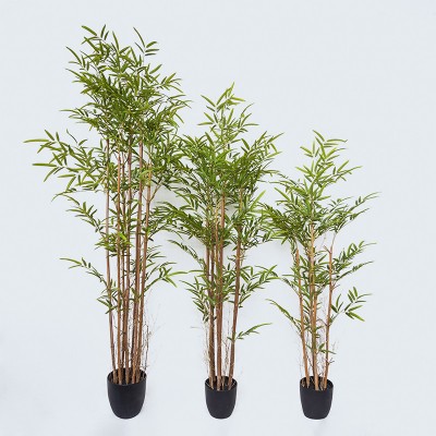 Artificial Green Bamboo Tree Fake Green Plants Greenery Tree  for Home Decoration