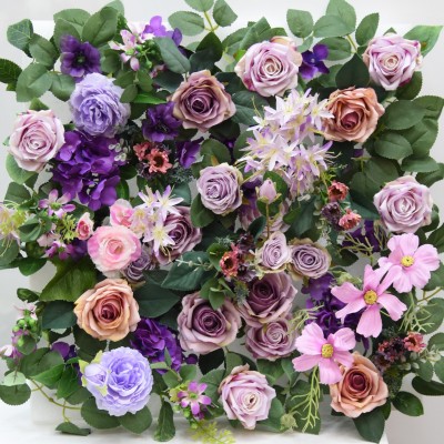 Fuyuan Wedding Artificial Flower Arrangements Green leaves Flower Wall Artificial Flower Wall For Wedding Home Decor