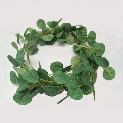 Faux Eucalyptus Leaves Vines Handmade Plastic Garland Greenery Wedding Backdrop Arch Wall Table Party Decor