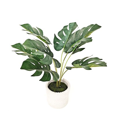 Artificial Plant High Simulation Fake Foliage Leaf  Monstera for Office Home Decoration