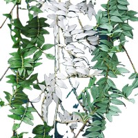 Wedding Decorative Artificial Vine Silk Bean Flower Leaves Real Touch Hanging Greenery Garland Vine Garland