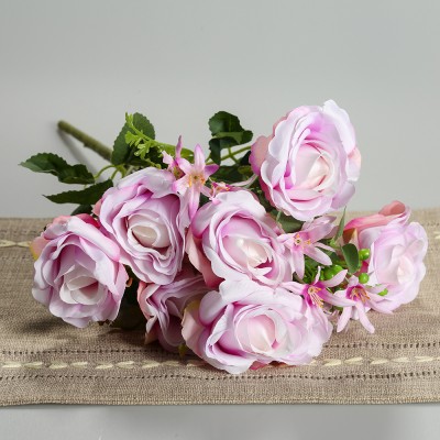 310185800110 artificial 11 flower head rose flower decorative rose silk bouquet flower